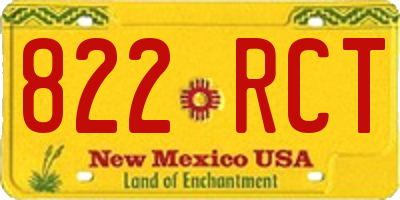 NM license plate 822RCT