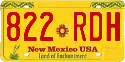 NM license plate 822RDH