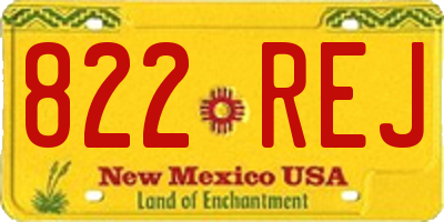 NM license plate 822REJ