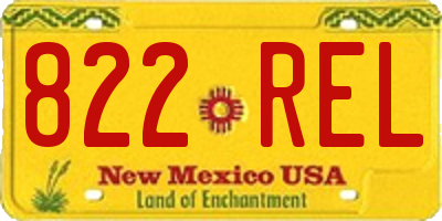 NM license plate 822REL