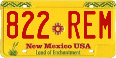 NM license plate 822REM