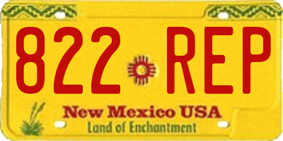 NM license plate 822REP