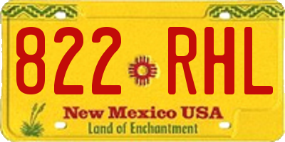 NM license plate 822RHL
