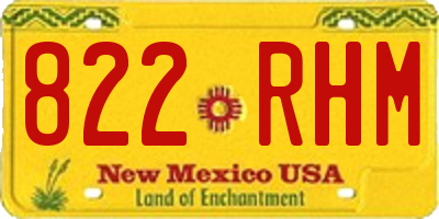 NM license plate 822RHM