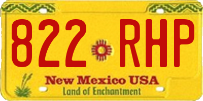 NM license plate 822RHP