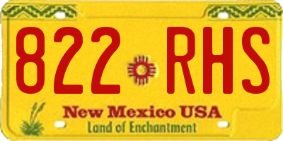 NM license plate 822RHS