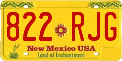 NM license plate 822RJG