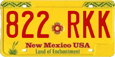 NM license plate 822RKK