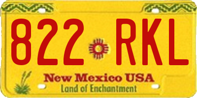NM license plate 822RKL