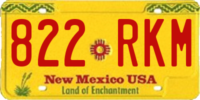 NM license plate 822RKM