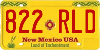 NM license plate 822RLD