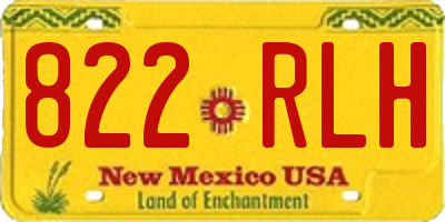 NM license plate 822RLH
