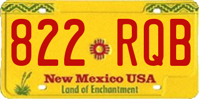 NM license plate 822RQB