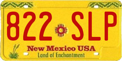 NM license plate 822SLP