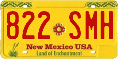 NM license plate 822SMH