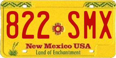 NM license plate 822SMX
