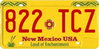 NM license plate 822TCZ