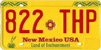 NM license plate 822THP