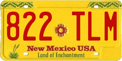 NM license plate 822TLM