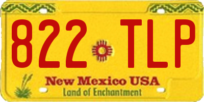 NM license plate 822TLP