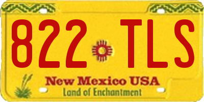 NM license plate 822TLS