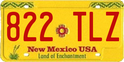 NM license plate 822TLZ