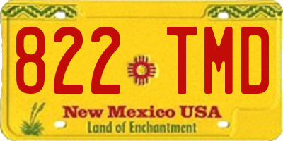 NM license plate 822TMD