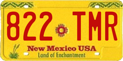NM license plate 822TMR
