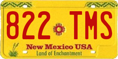 NM license plate 822TMS