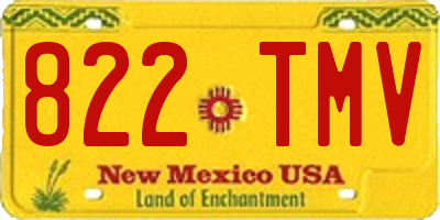 NM license plate 822TMV