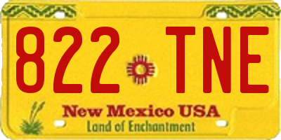 NM license plate 822TNE