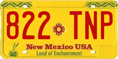 NM license plate 822TNP