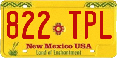 NM license plate 822TPL