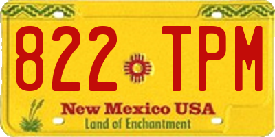 NM license plate 822TPM