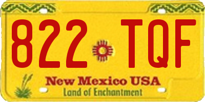 NM license plate 822TQF