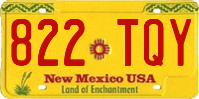 NM license plate 822TQY