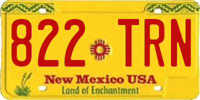 NM license plate 822TRN
