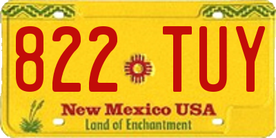 NM license plate 822TUY