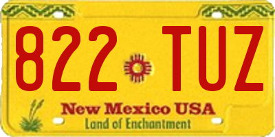 NM license plate 822TUZ
