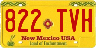 NM license plate 822TVH