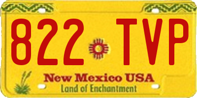NM license plate 822TVP