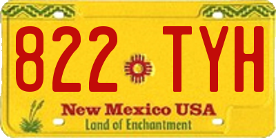 NM license plate 822TYH