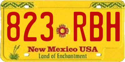NM license plate 823RBH