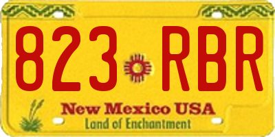 NM license plate 823RBR