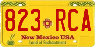 NM license plate 823RCA