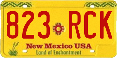 NM license plate 823RCK