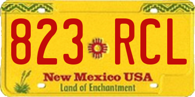 NM license plate 823RCL