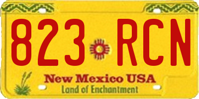 NM license plate 823RCN