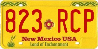 NM license plate 823RCP