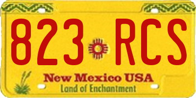 NM license plate 823RCS